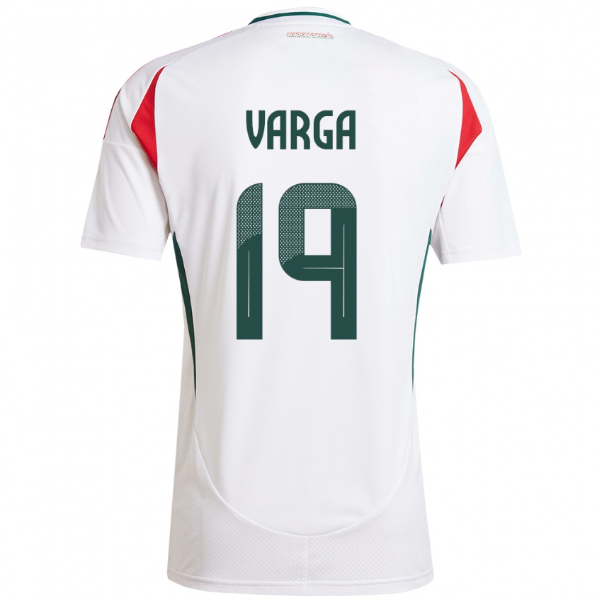 Damen Ungarn Barnabás Varga #19 Weiß Auswärtstrikot Trikot 24-26 T-Shirt Schweiz