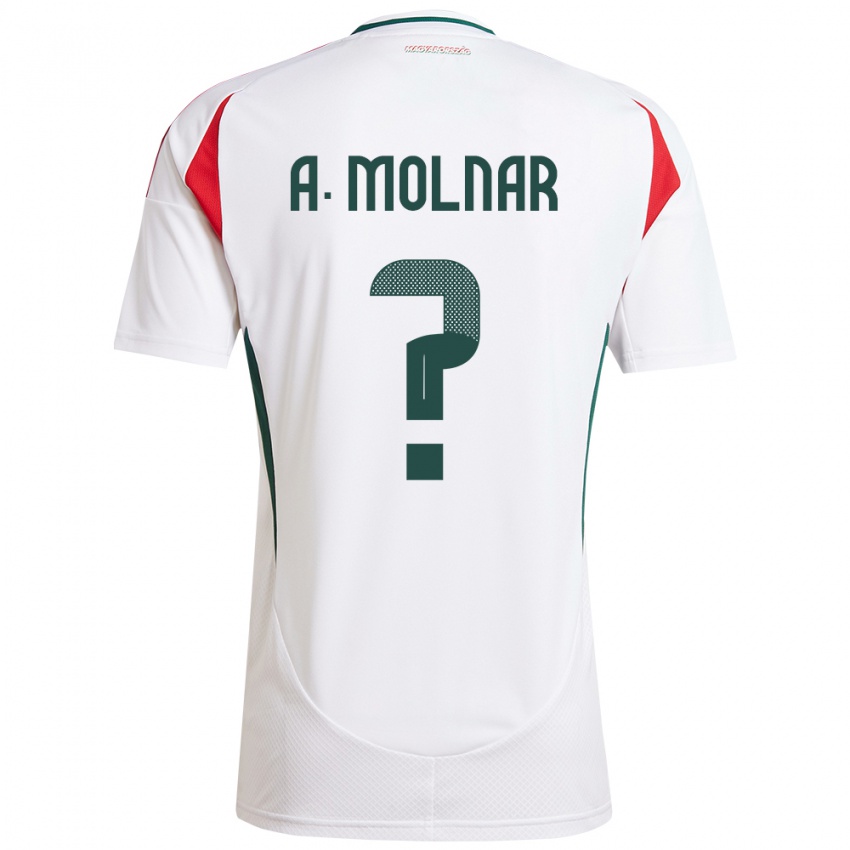 Damen Ungarn Ádin Molnár #0 Weiß Auswärtstrikot Trikot 24-26 T-Shirt Schweiz