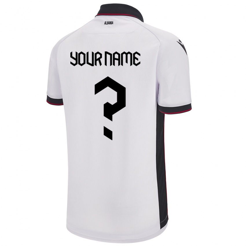 Damen Albanien Ihren Namen #0 Weiß Auswärtstrikot Trikot 24-26 T-Shirt Schweiz
