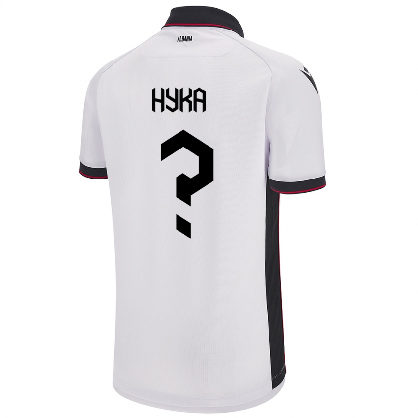 Damen Albanien Denaldo Hyka #0 Weiß Auswärtstrikot Trikot 24-26 T-Shirt Schweiz