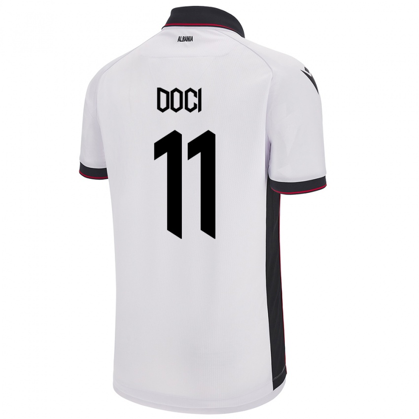 Damen Albanien Megi Doçi #11 Weiß Auswärtstrikot Trikot 24-26 T-Shirt Schweiz