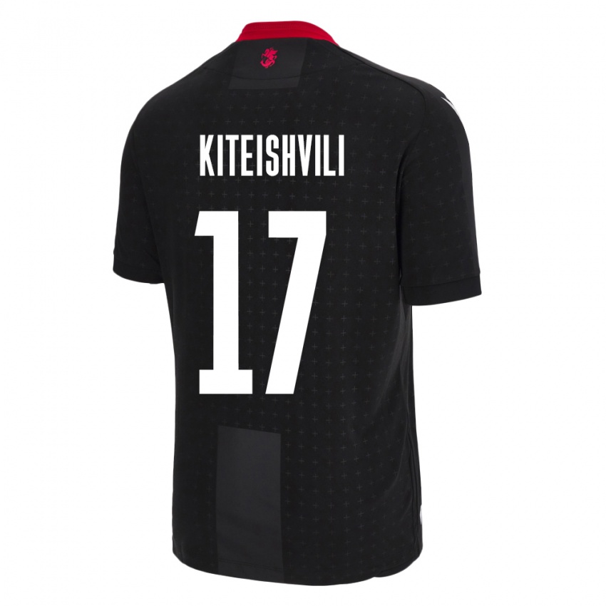 Damen Georgien Otar Kiteishvili #17 Schwarz Auswärtstrikot Trikot 24-26 T-Shirt Schweiz