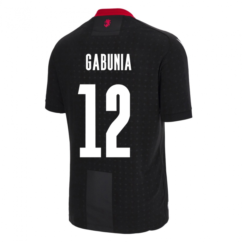 Damen Georgien Tatia Gabunia #12 Schwarz Auswärtstrikot Trikot 24-26 T-Shirt Schweiz