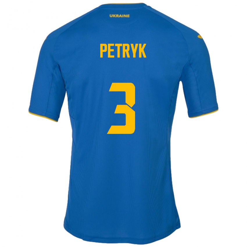 Damen Ukraine Anna Petryk #3 Blau Auswärtstrikot Trikot 24-26 T-Shirt Schweiz