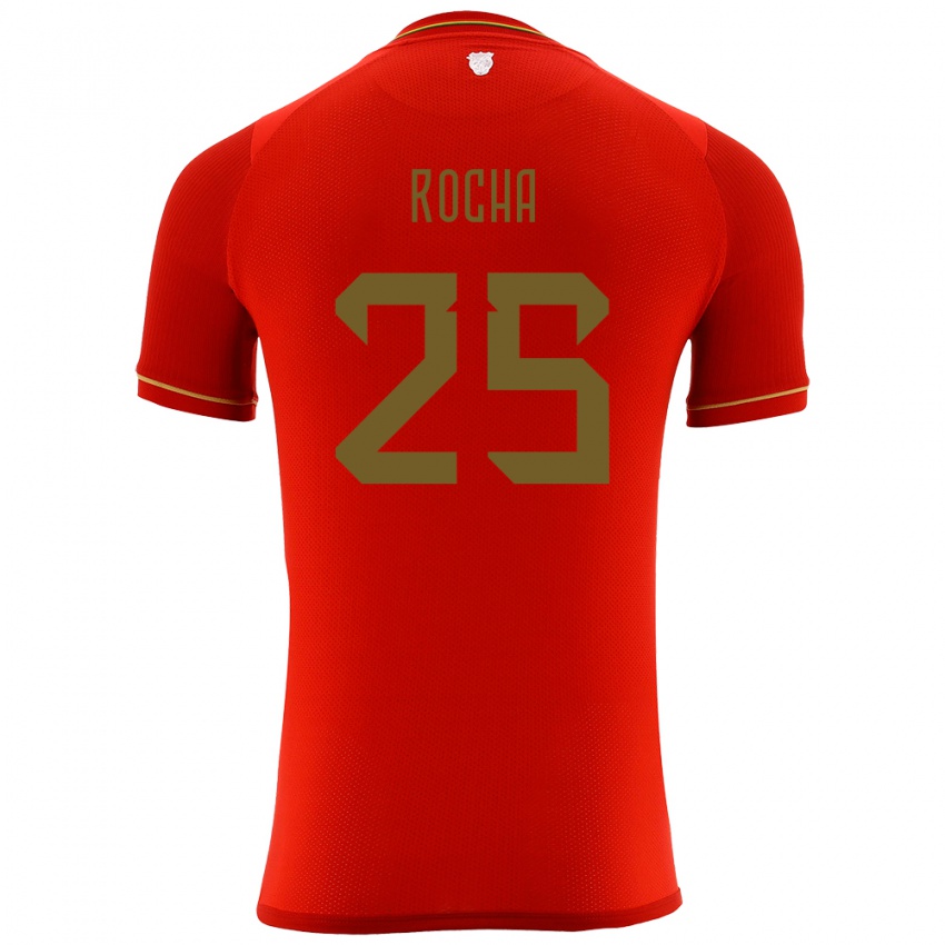 Damen Bolivien Yomar Rocha #25 Rot Auswärtstrikot Trikot 24-26 T-Shirt Schweiz