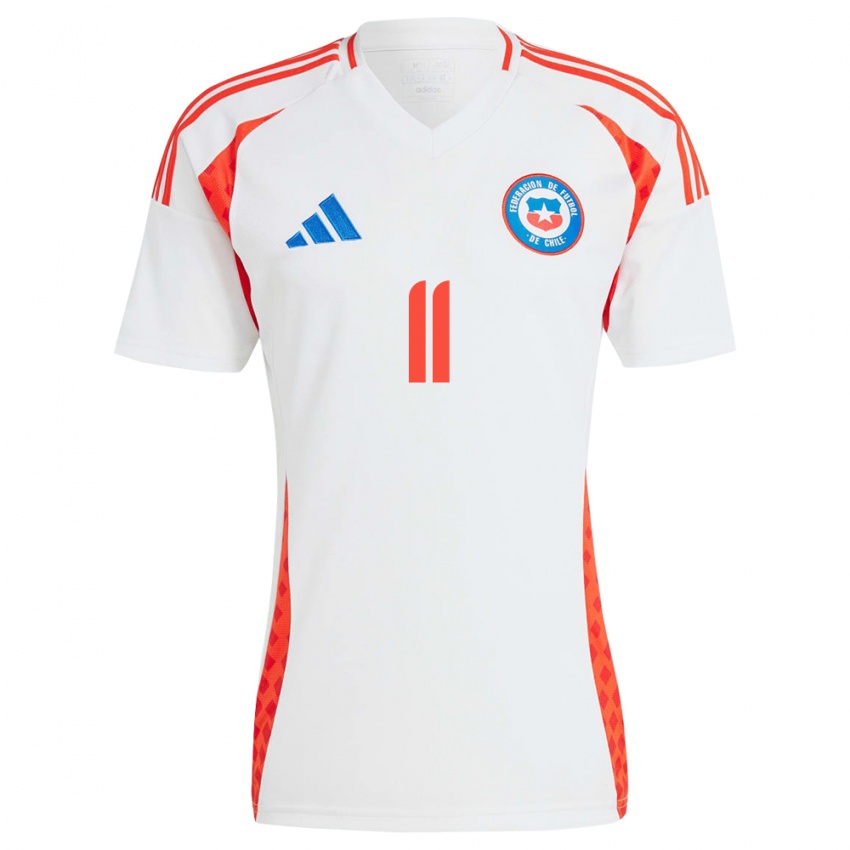 Damen Chile Yessenia López #11 Weiß Auswärtstrikot Trikot 24-26 T-Shirt Schweiz