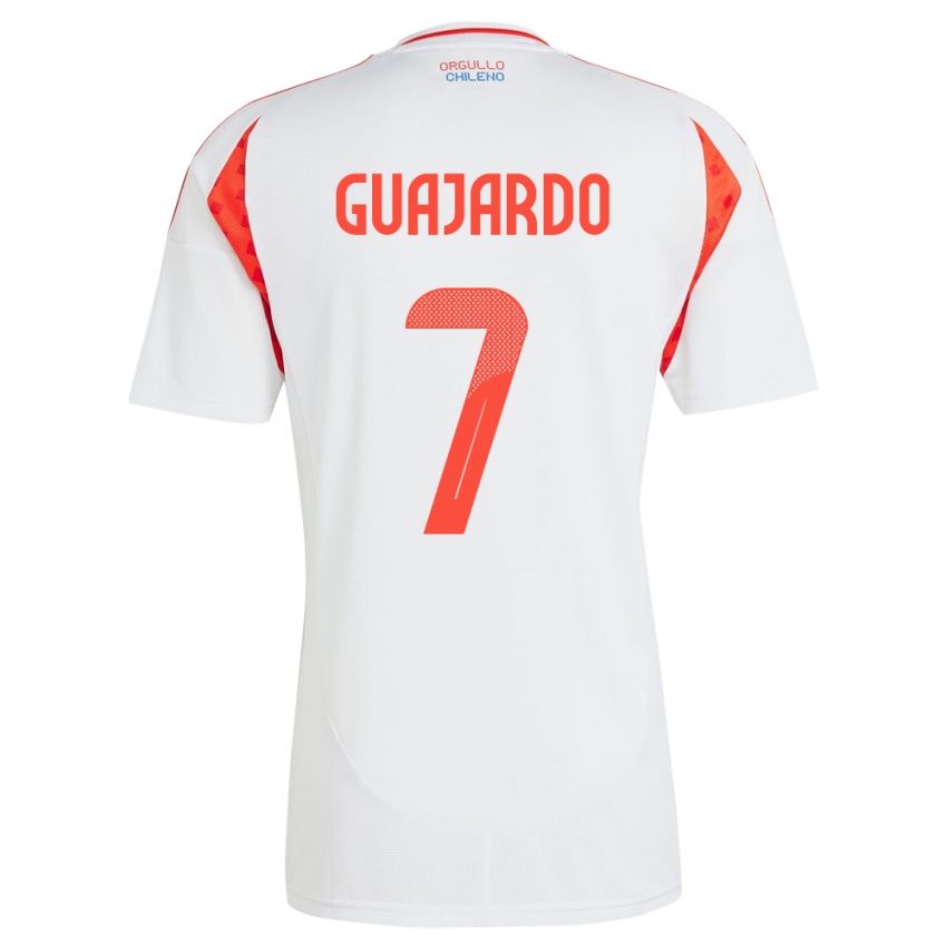 Damen Chile Paolo Guajardo #7 Weiß Auswärtstrikot Trikot 24-26 T-Shirt Schweiz