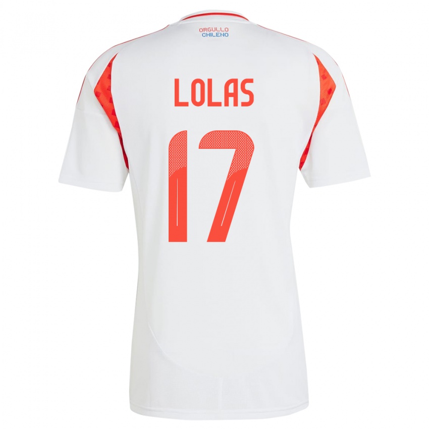 Damen Chile Manuel Lolas #17 Weiß Auswärtstrikot Trikot 24-26 T-Shirt Schweiz