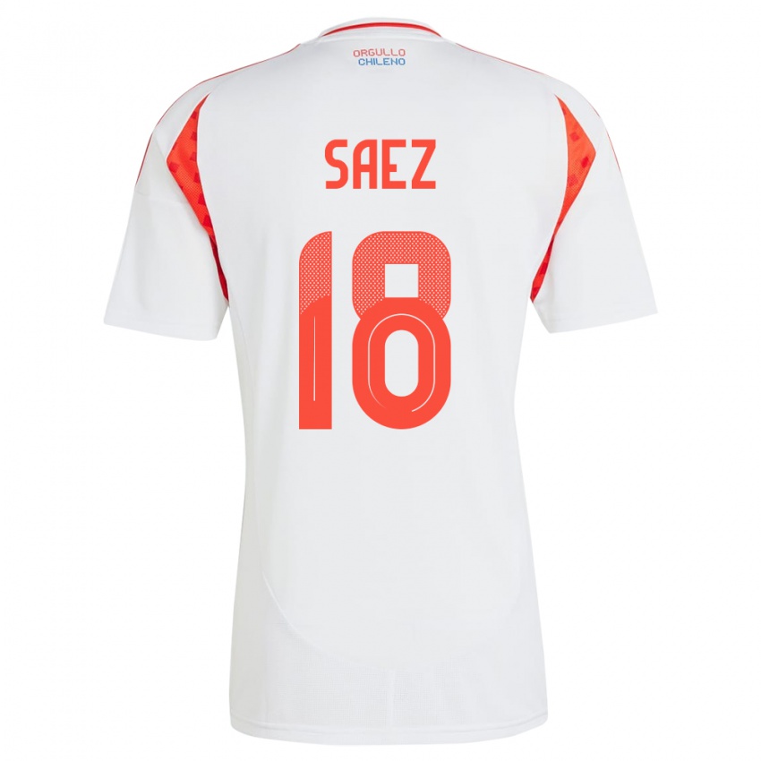 Damen Chile Camila Sáez #18 Weiß Auswärtstrikot Trikot 24-26 T-Shirt Schweiz