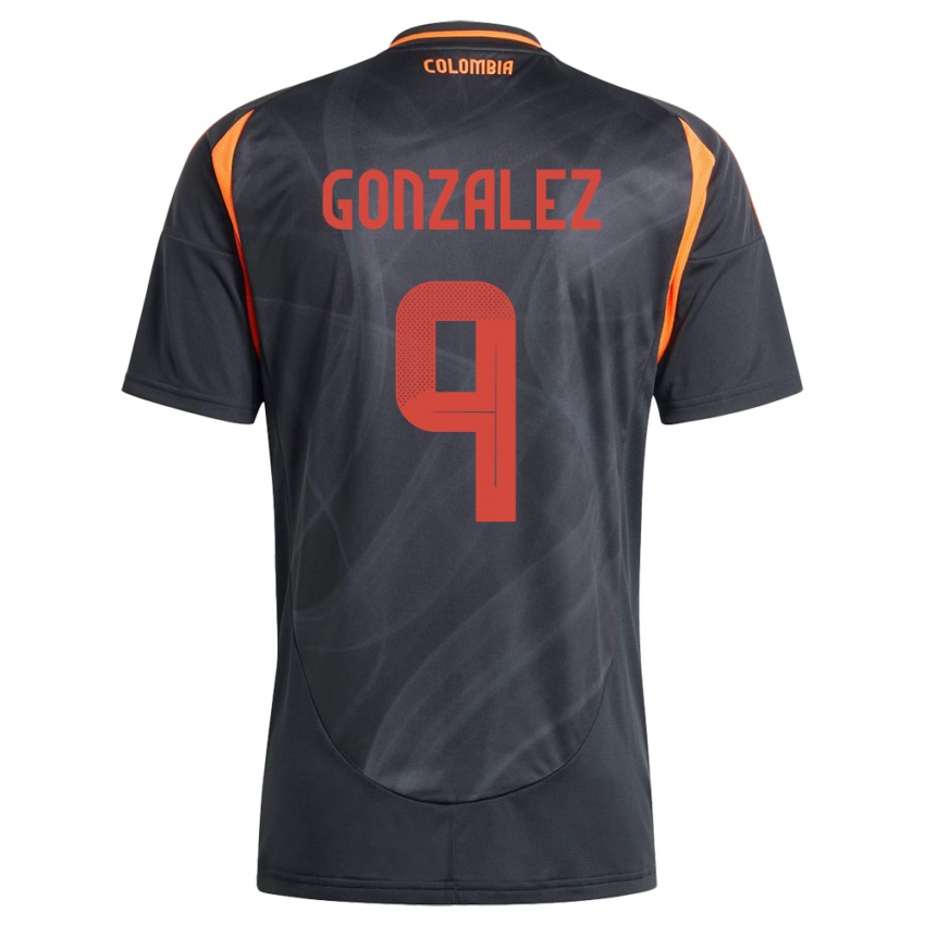 Damen Kolumbien Manuela González #9 Schwarz Auswärtstrikot Trikot 24-26 T-Shirt Schweiz