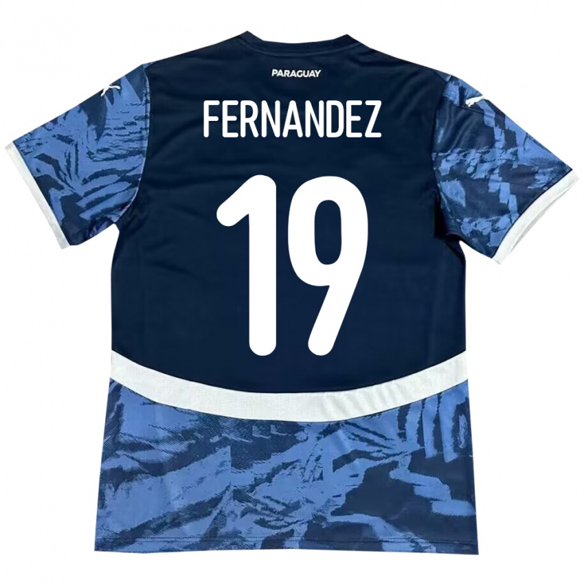 Damen Paraguay Rebeca Fernández #19 Blau Auswärtstrikot Trikot 24-26 T-Shirt Schweiz