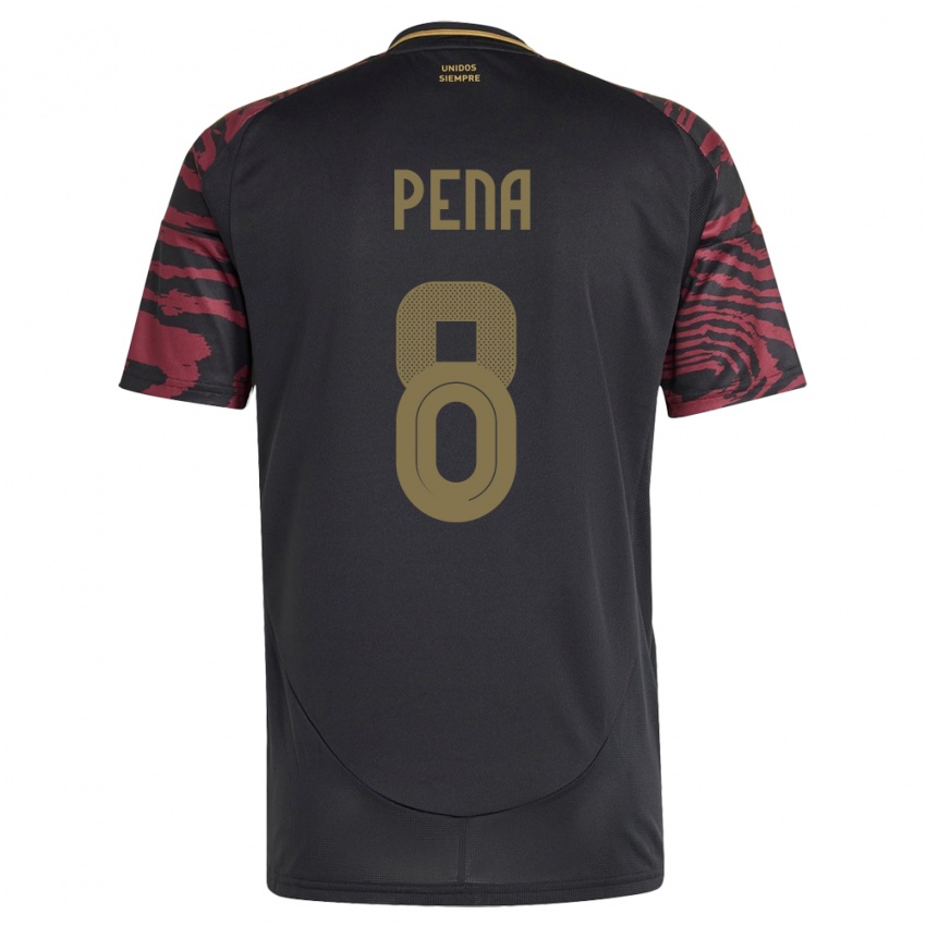 Damen Peru Sergio Peña #8 Schwarz Auswärtstrikot Trikot 24-26 T-Shirt Schweiz