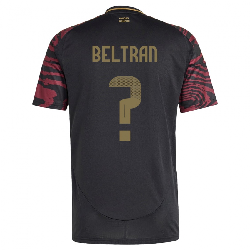 Damen Peru Adrián Beltrán #0 Schwarz Auswärtstrikot Trikot 24-26 T-Shirt Schweiz