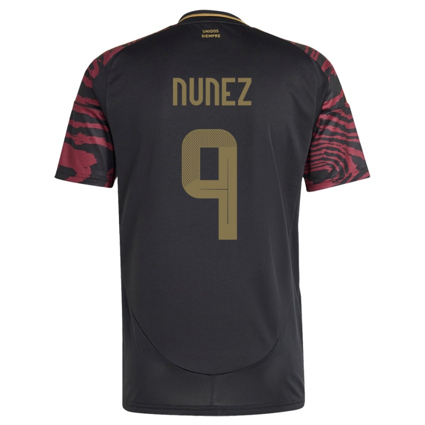 Damen Peru Pierina Núñez #9 Schwarz Auswärtstrikot Trikot 24-26 T-Shirt Schweiz