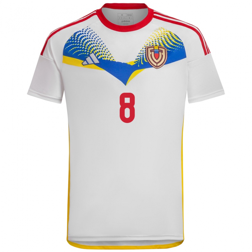 Damen Venezuela Tomás Rincón #8 Weiß Auswärtstrikot Trikot 24-26 T-Shirt Schweiz