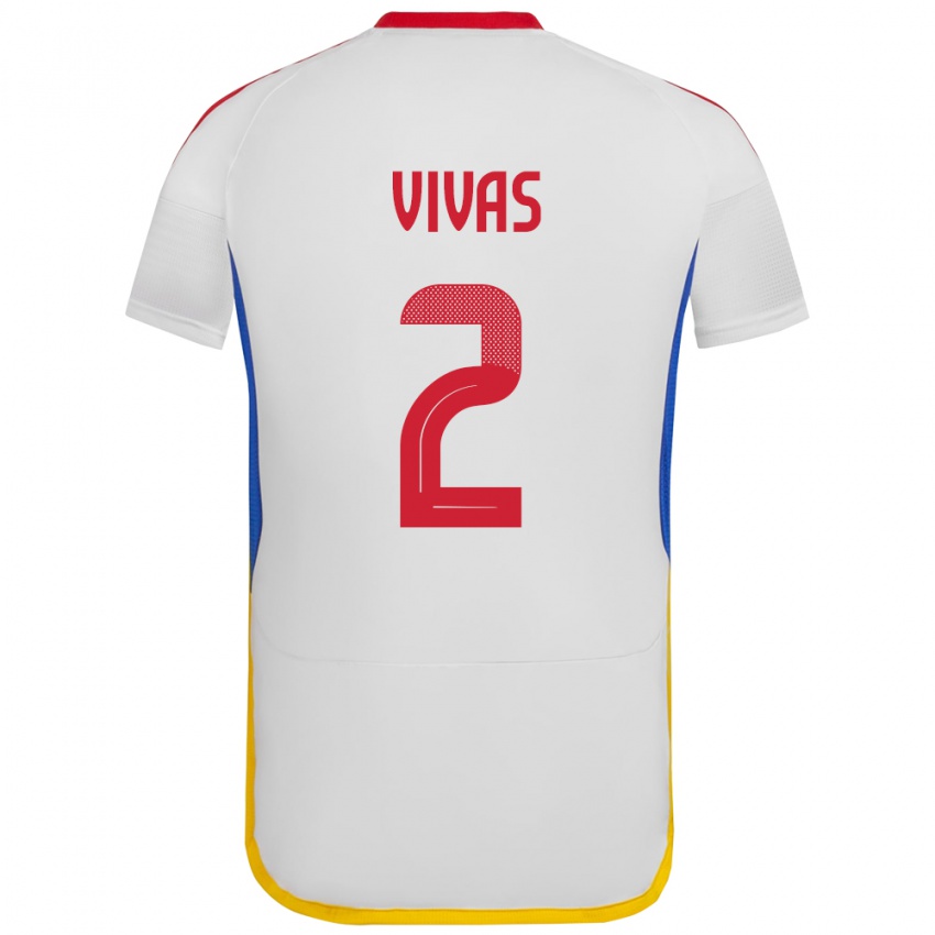 Damen Venezuela Carlos Vivas #2 Weiß Auswärtstrikot Trikot 24-26 T-Shirt Schweiz