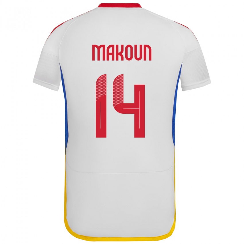 Damen Venezuela Christian Makoun #14 Weiß Auswärtstrikot Trikot 24-26 T-Shirt Schweiz