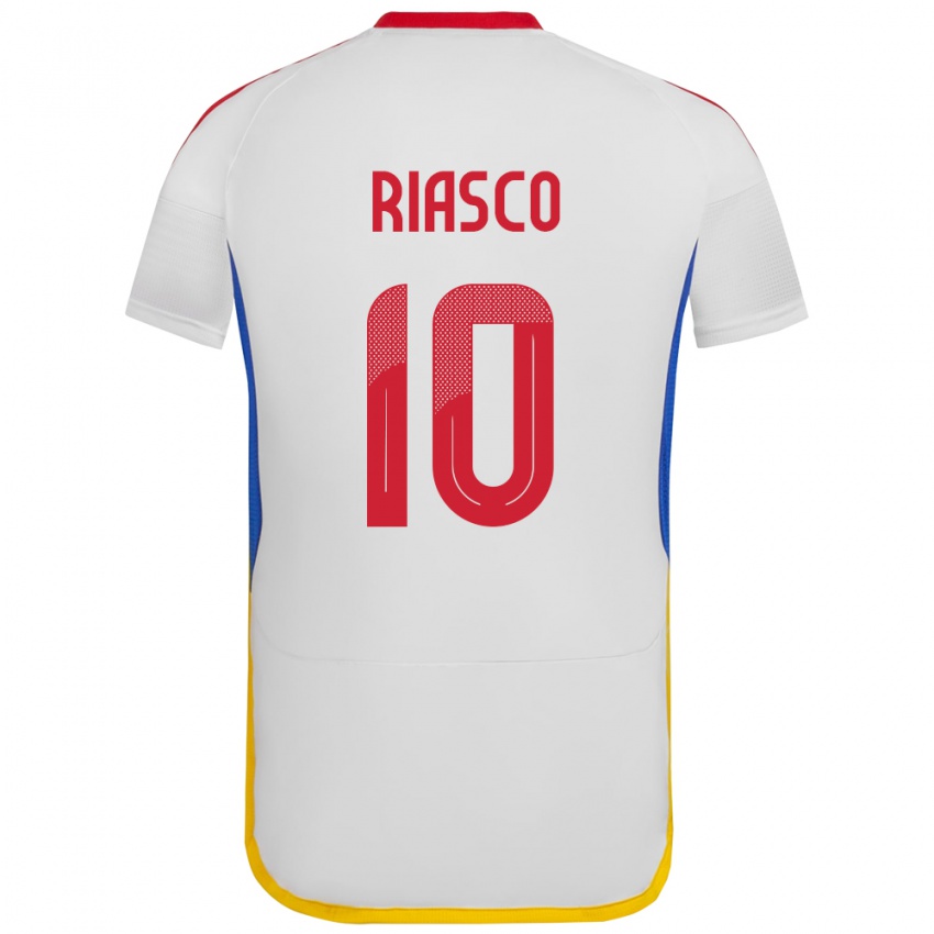 Damen Venezuela José Riasco #10 Weiß Auswärtstrikot Trikot 24-26 T-Shirt Schweiz