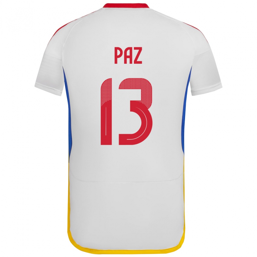 Damen Venezuela Jesús Paz #13 Weiß Auswärtstrikot Trikot 24-26 T-Shirt Schweiz