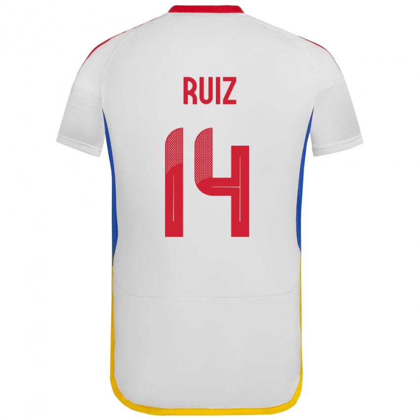 Damen Venezuela Maicol Ruiz #14 Weiß Auswärtstrikot Trikot 24-26 T-Shirt Schweiz