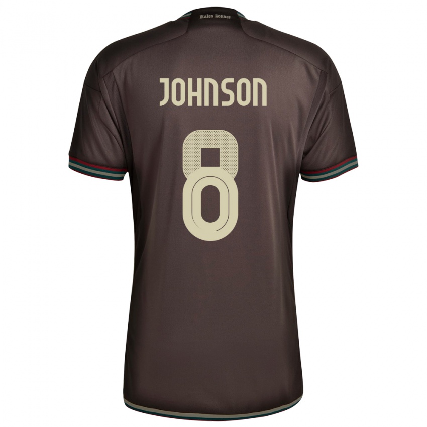 Damen Jamaika Daniel Johnson #8 Nachtbraun Auswärtstrikot Trikot 24-26 T-Shirt Schweiz