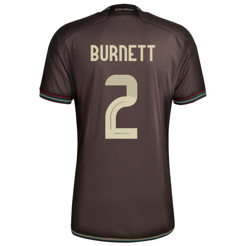 Damen Jamaika Theanna Burnett #2 Nachtbraun Auswärtstrikot Trikot 24-26 T-Shirt Schweiz