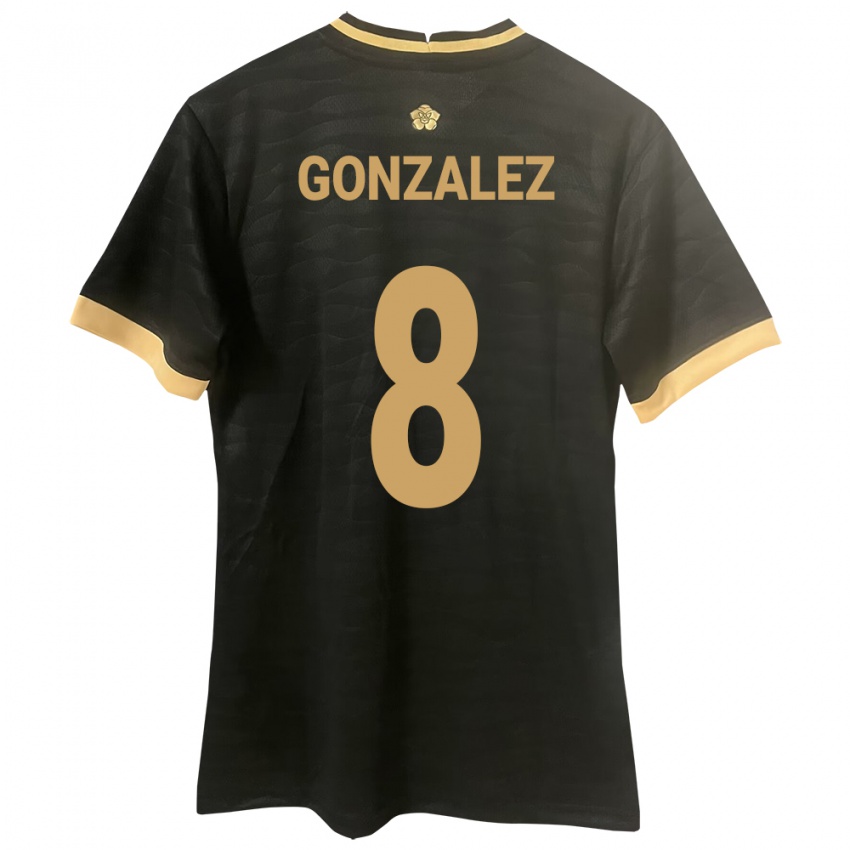 Damen Panama Schiandra González #8 Schwarz Auswärtstrikot Trikot 24-26 T-Shirt Schweiz