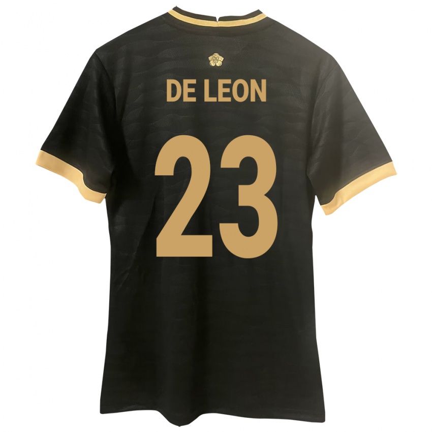 Damen Panama Yerenis De León #23 Schwarz Auswärtstrikot Trikot 24-26 T-Shirt Schweiz
