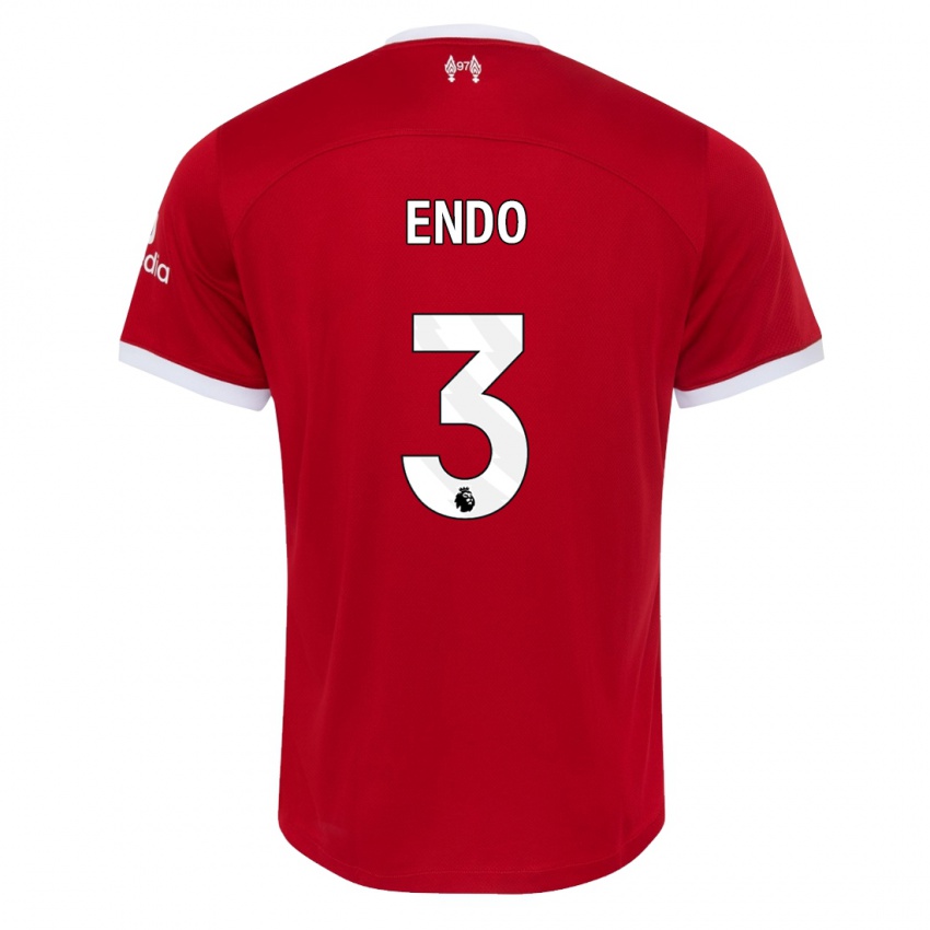Kinder Wataru Endo #3 Rot Heimtrikot Trikot 2023/24 T-Shirt Schweiz