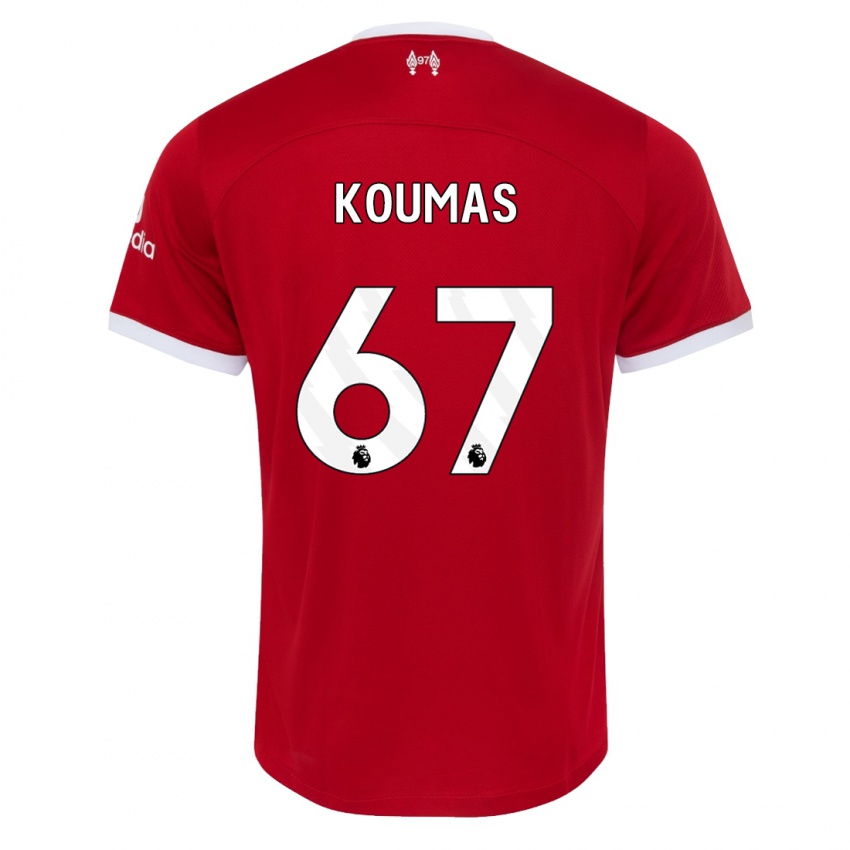 Kinder Lewis Koumas #67 Rot Heimtrikot Trikot 2023/24 T-Shirt Schweiz