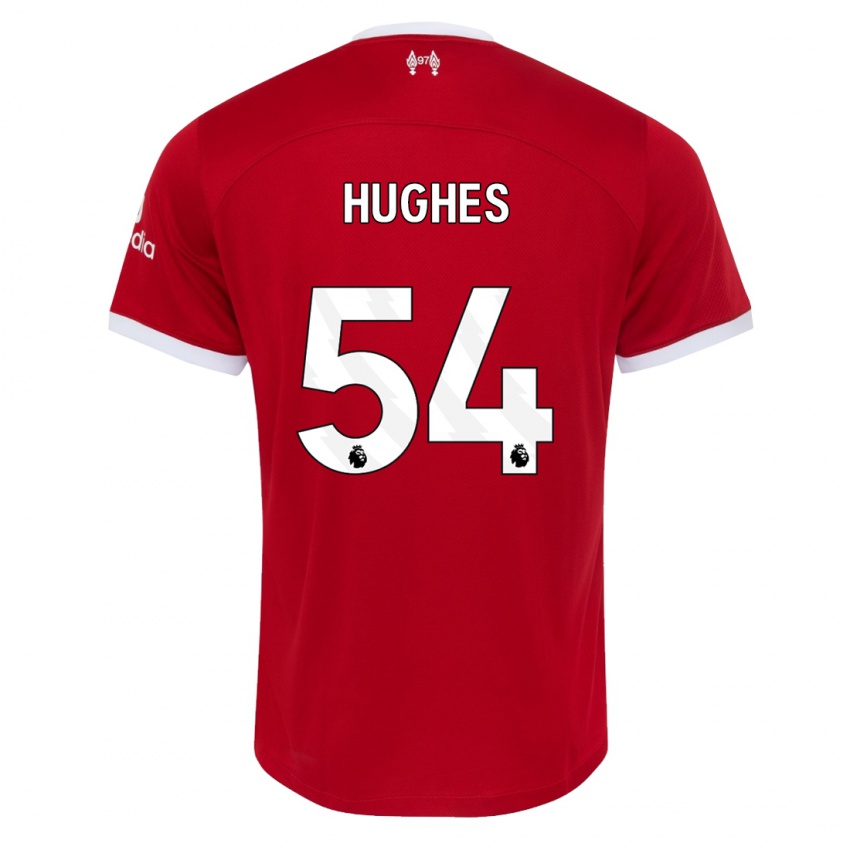 Kinder Liam Hughes #54 Rot Heimtrikot Trikot 2023/24 T-Shirt Schweiz