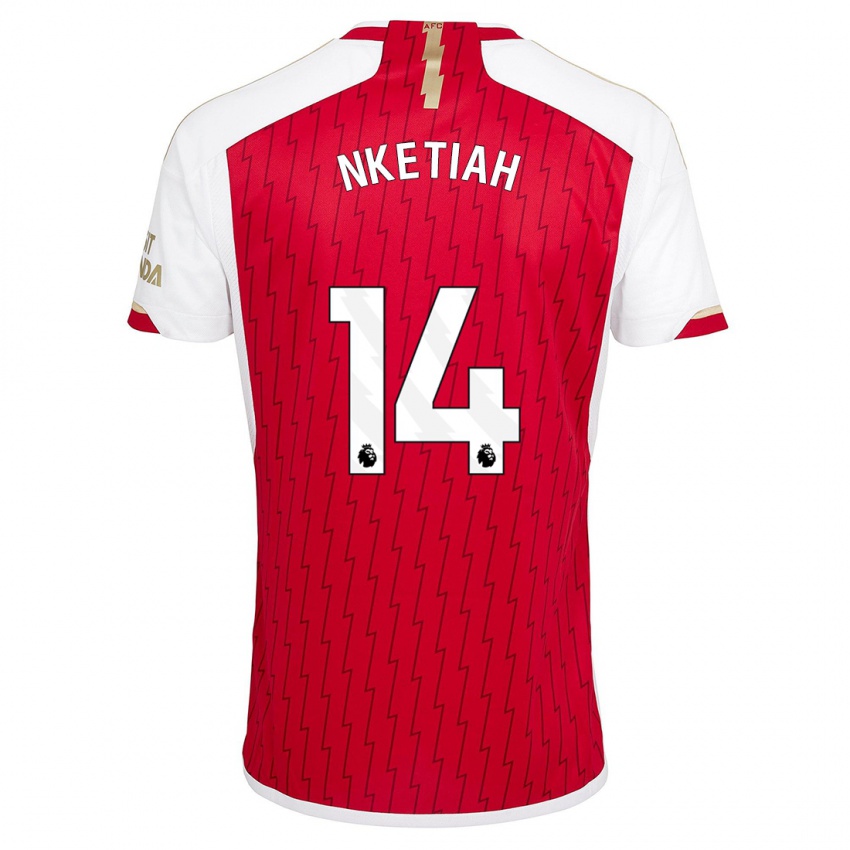 Kinder Eddie Nketiah #14 Rot Heimtrikot Trikot 2023/24 T-Shirt Schweiz