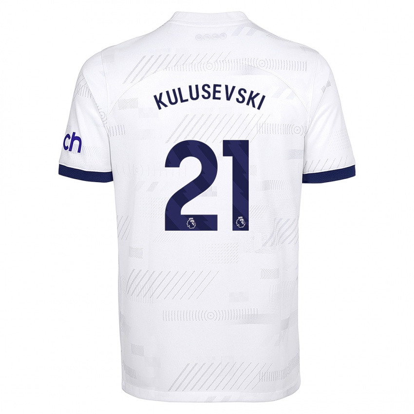 Kinder Dejan Kulusevski #21 Weiß Heimtrikot Trikot 2023/24 T-Shirt Schweiz