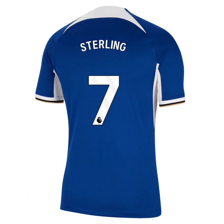 Kinder Raheem Sterling #7 Blau Heimtrikot Trikot 2023/24 T-Shirt Schweiz
