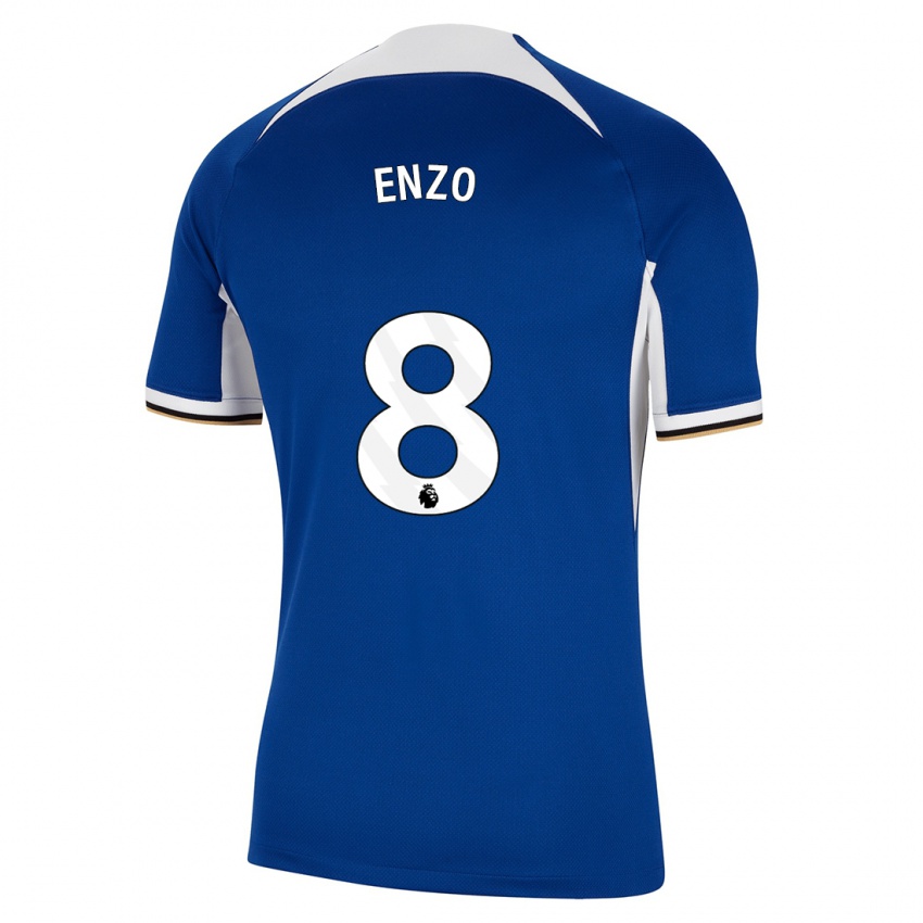Kinder Enzo Fernández #8 Blau Heimtrikot Trikot 2023/24 T-Shirt Schweiz
