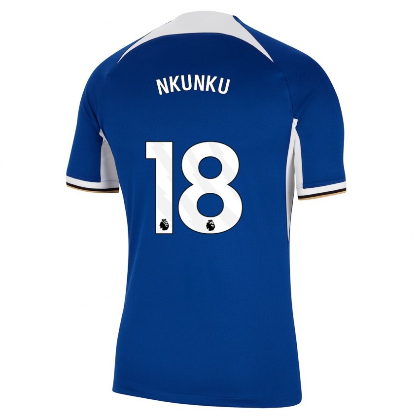 Kinder Christopher Nkunku #18 Blau Heimtrikot Trikot 2023/24 T-Shirt Schweiz