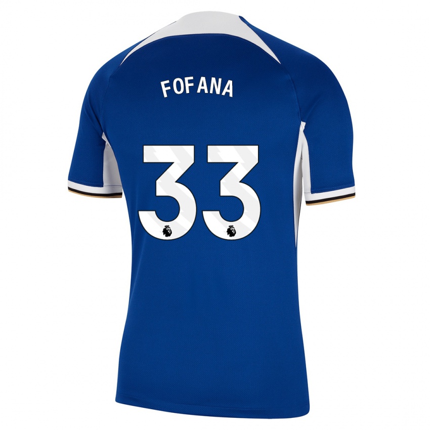 Kinder Wesley Fofana #33 Blau Heimtrikot Trikot 2023/24 T-Shirt Schweiz