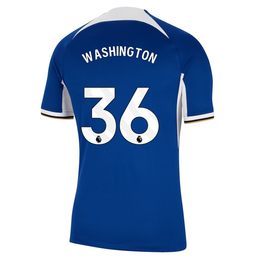 Kinder Deivid Washington #36 Blau Heimtrikot Trikot 2023/24 T-Shirt Schweiz