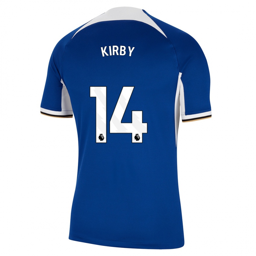 Kinder Fran Kirby #14 Blau Heimtrikot Trikot 2023/24 T-Shirt Schweiz