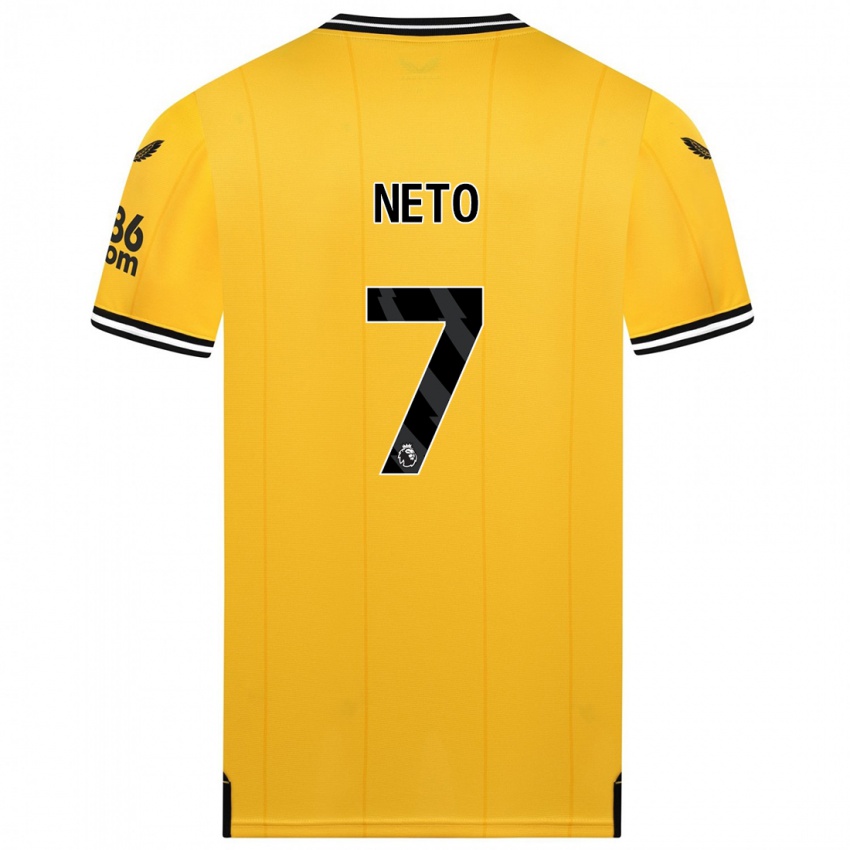 Kinder Pedro Neto #7 Gelb Heimtrikot Trikot 2023/24 T-Shirt Schweiz