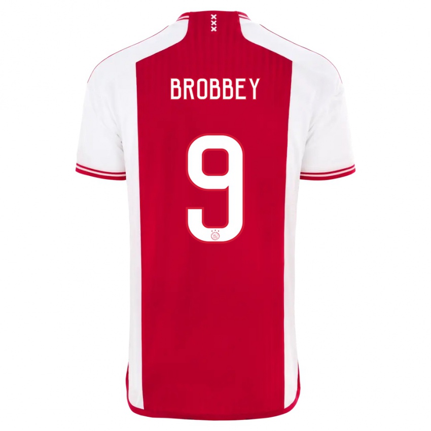 Kinder Brian Brobbey #9 Rot-Weiss Heimtrikot Trikot 2023/24 T-Shirt Schweiz