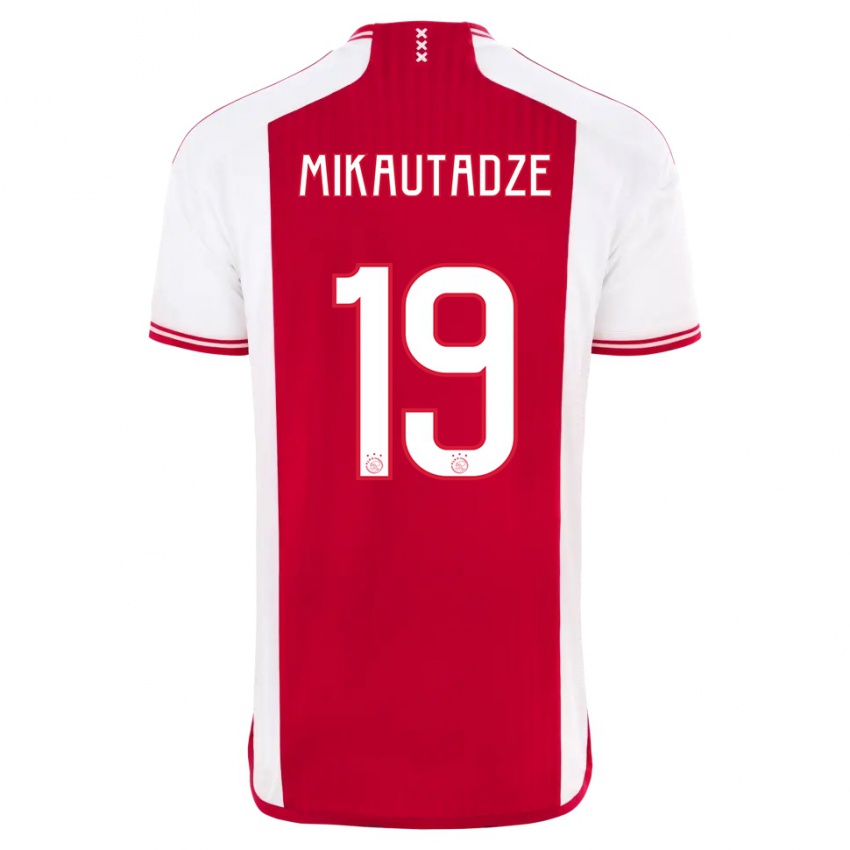 Kinder Georges Mikautadze #19 Rot-Weiss Heimtrikot Trikot 2023/24 T-Shirt Schweiz