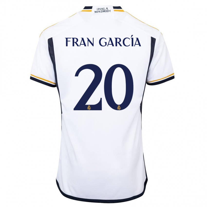 Kinder Fran García #20 Weiß Heimtrikot Trikot 2023/24 T-Shirt Schweiz