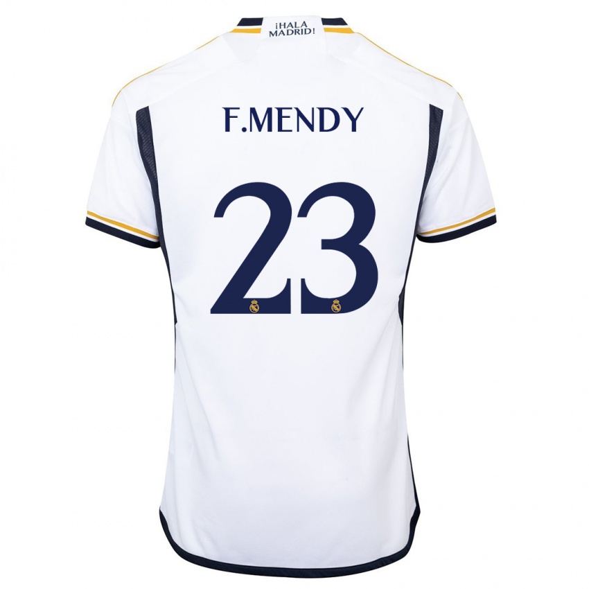 Kinder Ferland Mendy #23 Weiß Heimtrikot Trikot 2023/24 T-Shirt Schweiz