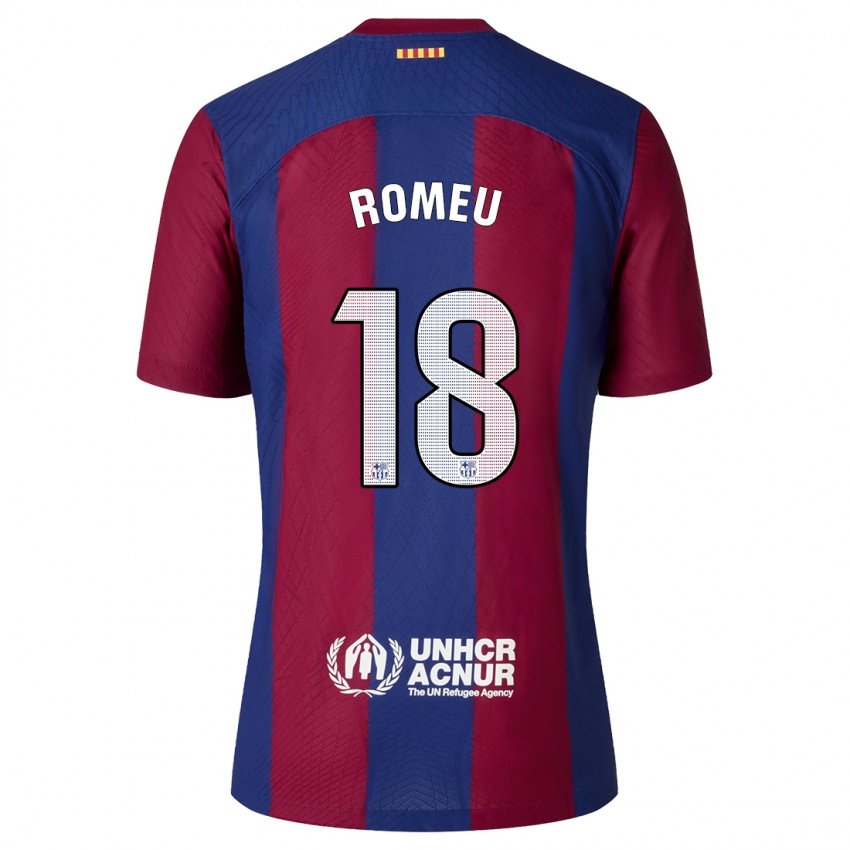 Kinder Oriol Romeu #18 Rot Blau Heimtrikot Trikot 2023/24 T-Shirt Schweiz
