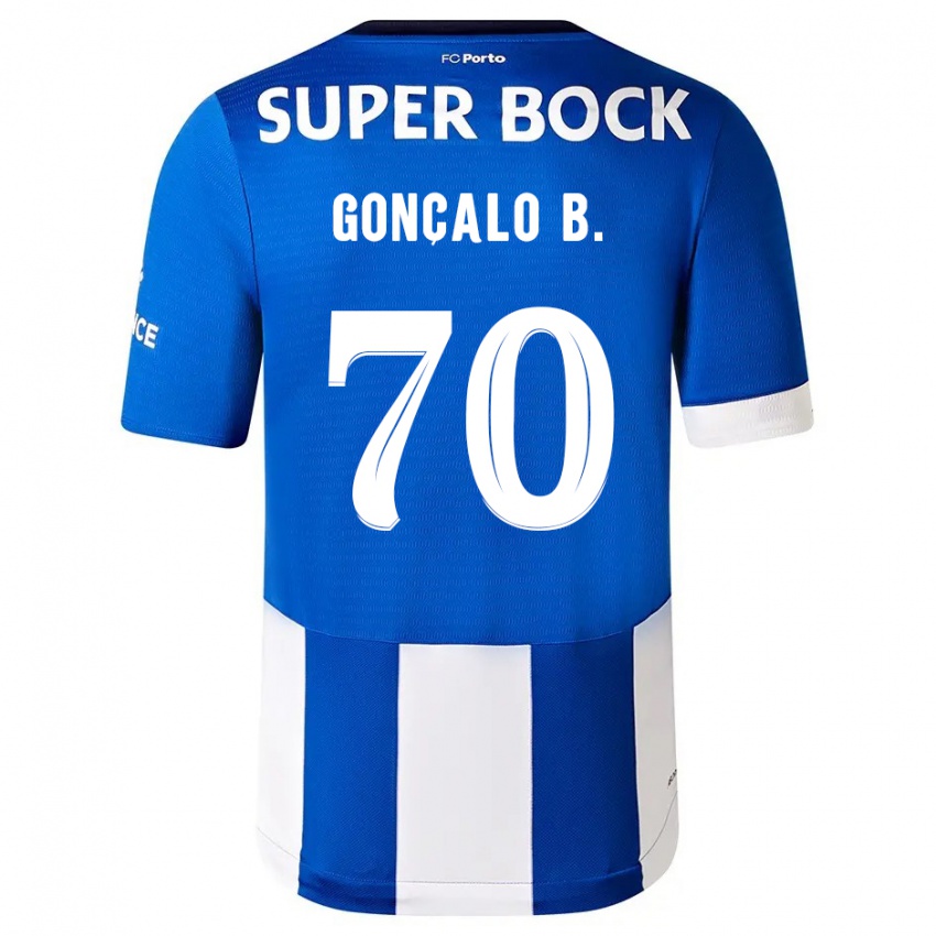 Kinder Goncalo Borges #70 Blau Weiss Heimtrikot Trikot 2023/24 T-Shirt Schweiz