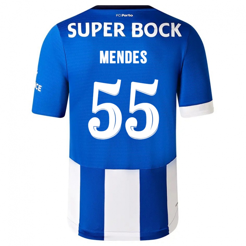 Kinder Joao Mendes #55 Blau Weiss Heimtrikot Trikot 2023/24 T-Shirt Schweiz
