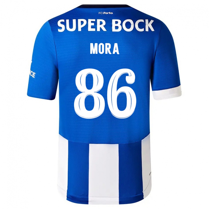 Kinder Rodrigo Mora #86 Blau Weiss Heimtrikot Trikot 2023/24 T-Shirt Schweiz