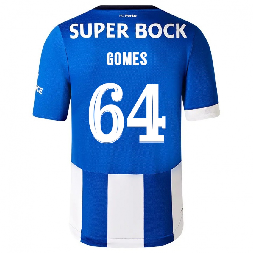 Kinder Luís Gomes #64 Blau Weiss Heimtrikot Trikot 2023/24 T-Shirt Schweiz