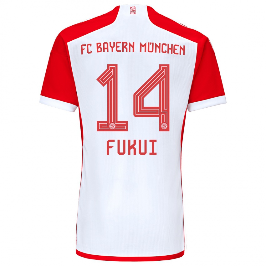 Kinder Taichi Fukui #14 Rot-Weiss Heimtrikot Trikot 2023/24 T-Shirt Schweiz